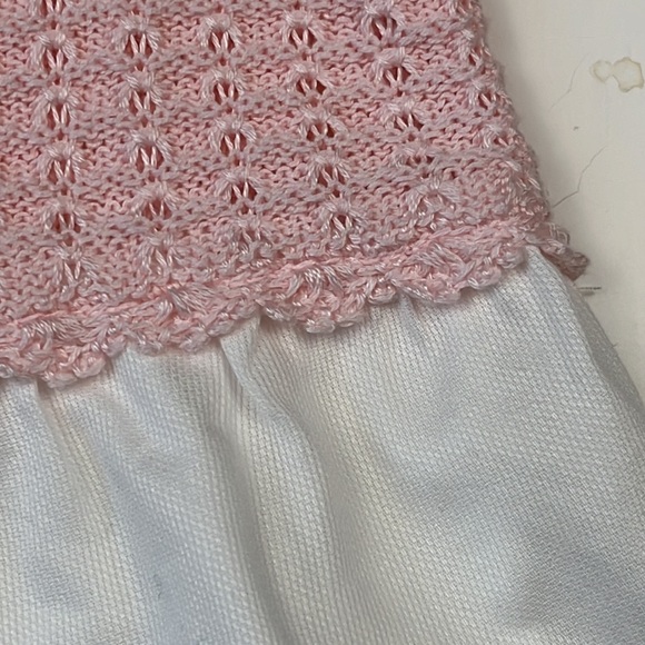 Chant de Joie White and Pink Knit Romper Size 12-18 Months - Picture 4 of 12